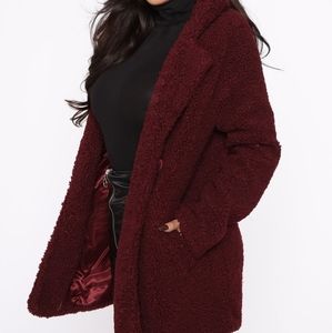 Sherpa Double Breasted Coat Brand New